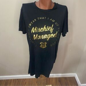Black Harry Potter “Mischief Managed” Shirt in XS